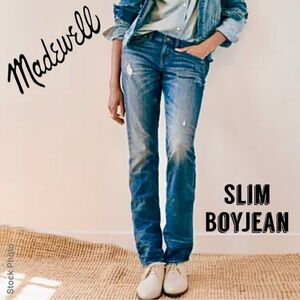 Madewell The Slim BoyJean Distressed Mid-Rise in Hatfield Wash (27)